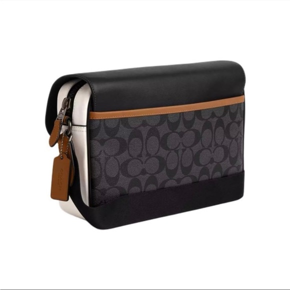 NWT!COACH COACH TRACK CROSSBODY BAG IN COLORBLOCK SIGNATURE CANVAS(COACH CR267 ) - Picture 7 of 10